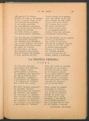 La tropiya perdida : Cifra