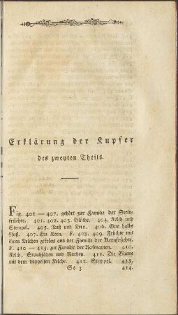 Erklärung der Kupfer des zweyten Theils.