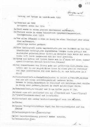 Fragebogenantworten zu Ernährungsgewohnheiten