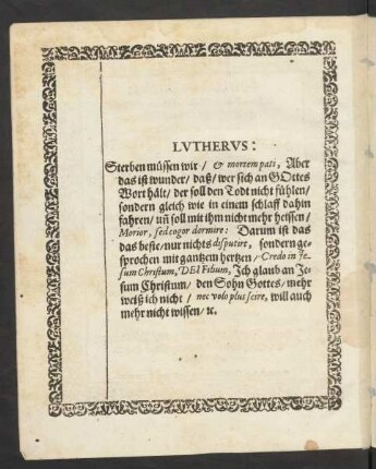 Lutherus: Sterben müssen wir/ ...