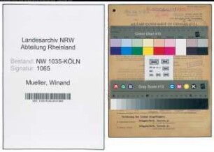 Entnazifizierung Winand Mueller , geb. 29.08.1890 (Bergbauangestellter)