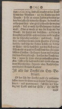 Ist also der Teuffel ein Ertz-Betrüger