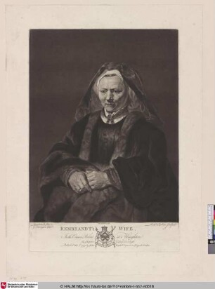 Rembrandt´s Wife. [Bildnis einer unbekannten Frau]