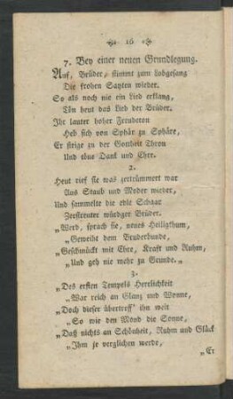 7. Bey einer neuen Grundlegung
