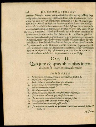 Cap. II. Quo iure & quas ob caussas introductum sit iuramentum calumniae.