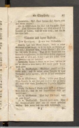Neunter und lezter Auftritt.