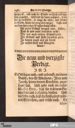 Die neun und vierzigste Predigt.