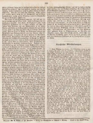 536 Kirchliche Mittheilungen