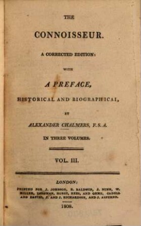 The connoisseur : in three volumes, 3