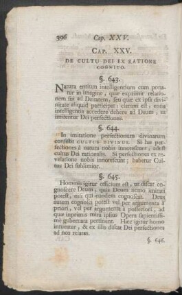 Cap. XXV. De Cultu Dei Ex Ratione Cognito