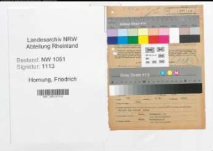 Entnazifizierung Friedrich Hornung , geb. 09.06.1902 (Verwaltungsleiter)