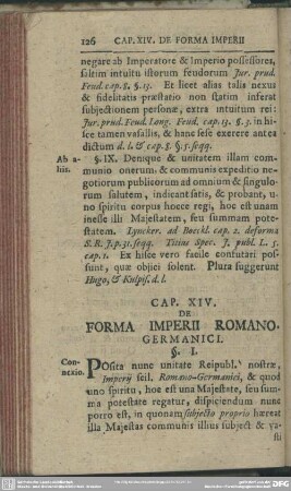 Cap. XIV. De Forma Imperii Romano-Germanici