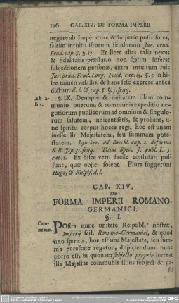 Cap. XIV. De Forma Imperii Romano-Germanici