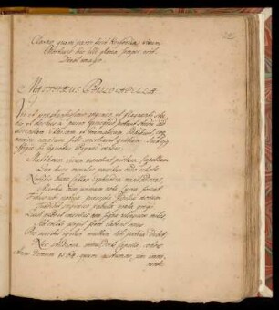 Matthaeus Philocapella [-1564]