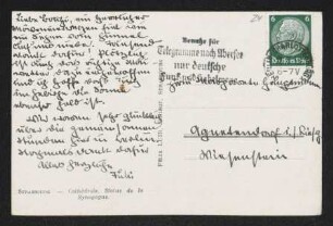Brief von Brigitte Bermann Fischer an Margarete Hauptmann