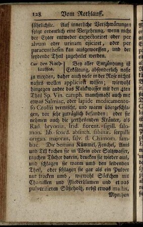 Cur des Rothlauffes.
