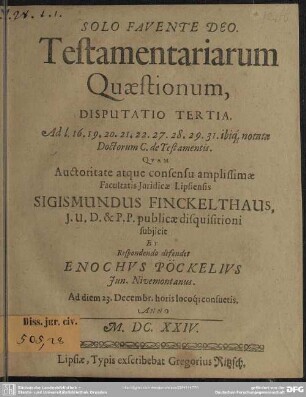 Quaestiones testamentariae