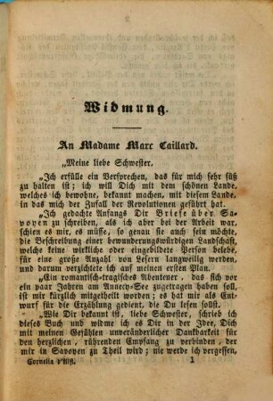 Die Marquise Cornelia d'Alfi oder der Annecy-See und seine Umgebungen Von Eugène Sue : Aus dem Französischen von August Zoller