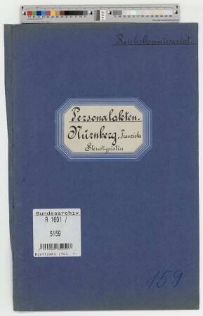Nürnberg, Franziska, geb. 27.2.1895, Stenotypistin