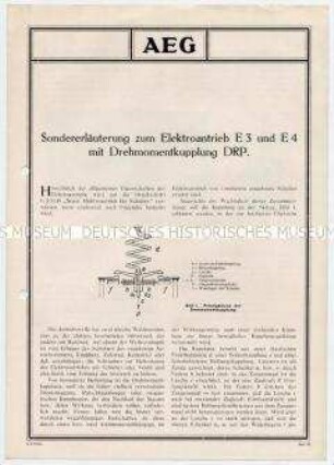 Sondererläuterung zum Elektroantrieb E3 und E4 mit Drehmomentkupplung DRP.