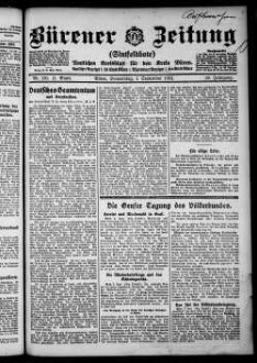 Bürener Zeitung. 1896-1935