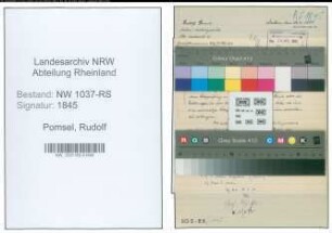 Entnazifizierung Rudolf Pomsel , geb. 00.00.0000 ()