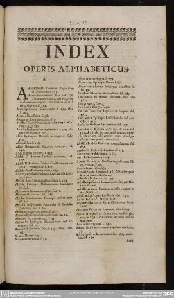 Index Operis Alphabeticus