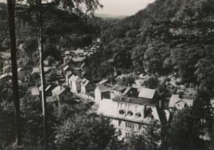 Ruhla-Thal (Bad Thal), Thüringer Wald. Blick vom Schloßberg