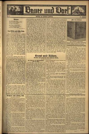 Zweite Ausgabe vom Freitag, den 12. Januar 1934.