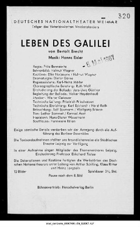 Leben des Galilei