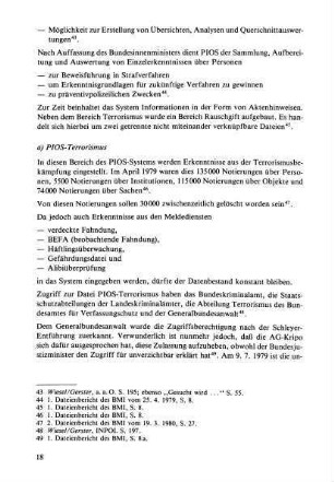 a) PIOS-Terrorismus