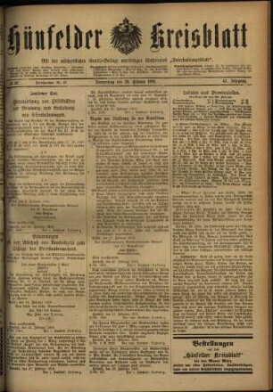 Ausgabe vom Donnerstag, den 28. Februar 1918.