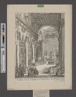 Esseqvie celebrate per la morte dell'Imperator Mattias
