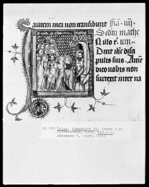 Perikopenbuch des Erzbischofs Kuno von Falkenstein: Heilung eines Blinden