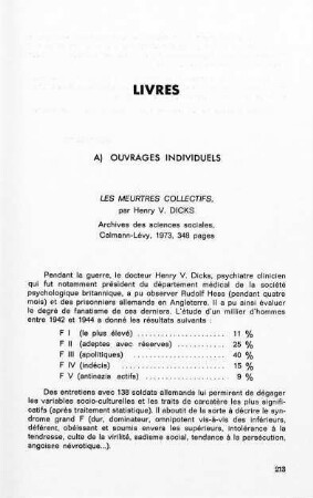 213-214, Les meurtres collectifs, par Henry V. Dicks