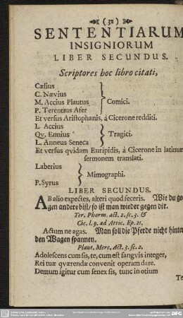 Sententiarum Insigniorum Liber Secundus