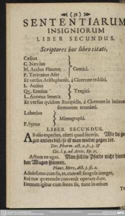 Sententiarum Insigniorum Liber Secundus