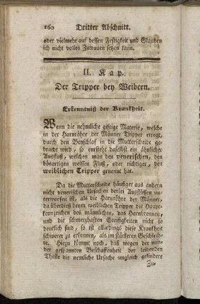 II. Kap. Der Tripper bey Weibern.