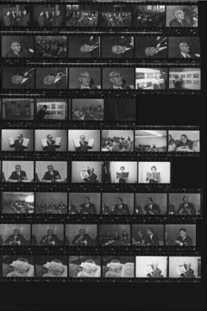 Pressekonferenz Walter Krause (Zentrale Orte) 4. Fortbildungshaus der Ärzte - 4. Fortbildungskongreß für praktische Medizin, 02.11.-04.22.1967, Messe Stuttgart-Killesberg SPD-Pressekonferenz Faksimilebibel Martin Luthers