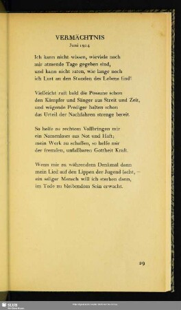 Vermächtnis