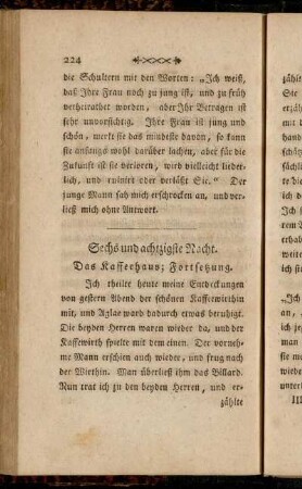 Sechs und achtzigste Nacht. - Acht und achtzigste Nacht.