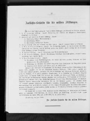 Aufsichts-Behörde für die milden Stiftungen.
