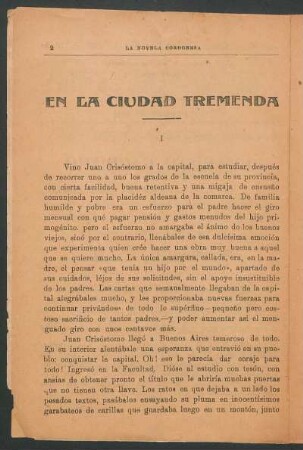 En la ciudad tremenda