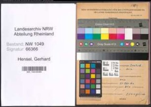 Entnazifizierung Gerhard Hensel , geb. 24.03.1911 ()