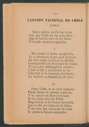 Canción Nacional de Chile : (Coro)