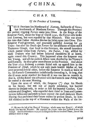 Chap. VII. Of the province of Leaotung