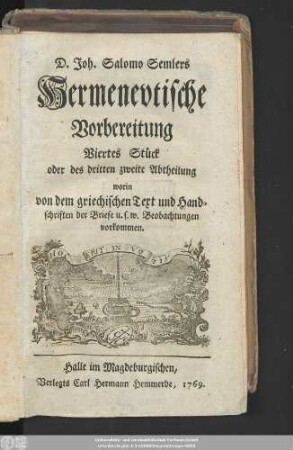 3,2: Worin von dem griechischen Text und Handschriften der Briefe u.s.w. Beobachtungen vorkommen