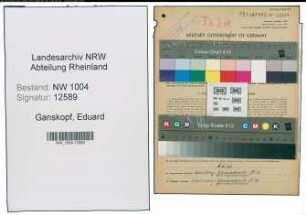 Entnazifizierung Eduard Ganskopf , geb. 04.06.1903 (Arbeiter)