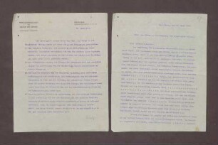 Abschrift eines Briefs von Max Weber an die Redation der Frankfurter Zeitung bzgl. der Kriegsschuld und der Öffnung der Archive der kriegführenden Nationen für eine neutrale Kommission
