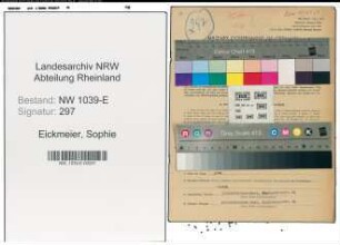 Entnazifizierung Sophie Eickmeier , geb. 28.12.1876 (Geschaeftsfuehrerin)